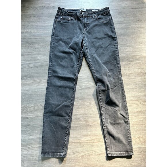William Rast Slim Leg Jeans Women's 12 Grey Skinny Mid Rise Stretch Cotton - Picture 1 of 8
